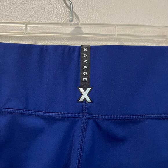 Savage XFenty Band It High Waist Blue Bike Shorts Size Large - Picture 5 of 8